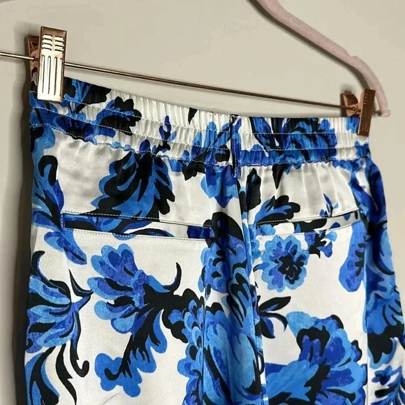 Christian Lacroix Wide Leg Pants  White Printed High-Rise Slit Pockets - Picture 9 of 9